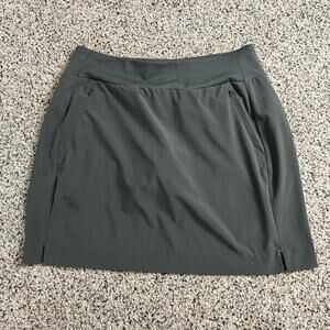 Athleta Soho Skort Size 4 Olive Green Pull On Waist Hiking Outdoor Casual
